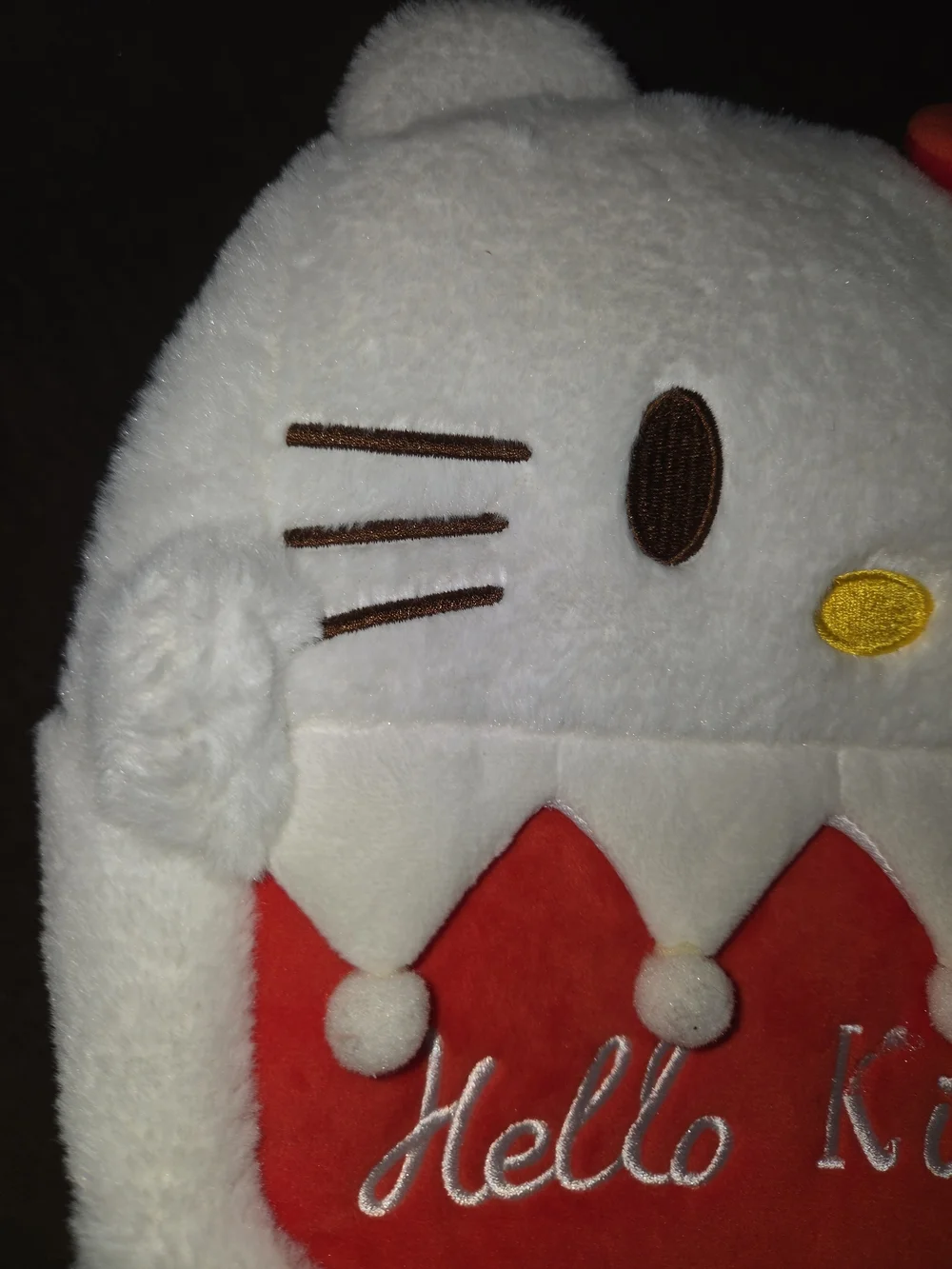Hello Kitty Kids White & Red Plush Backpack